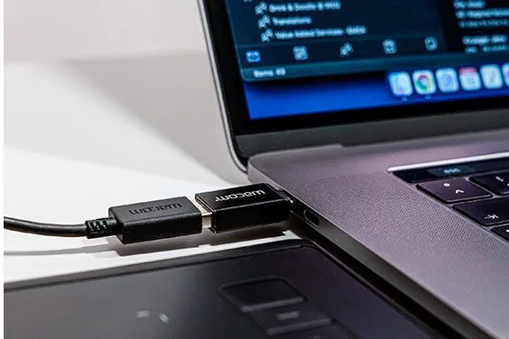 Wacom On-the-go USB A to Type C Adaptor