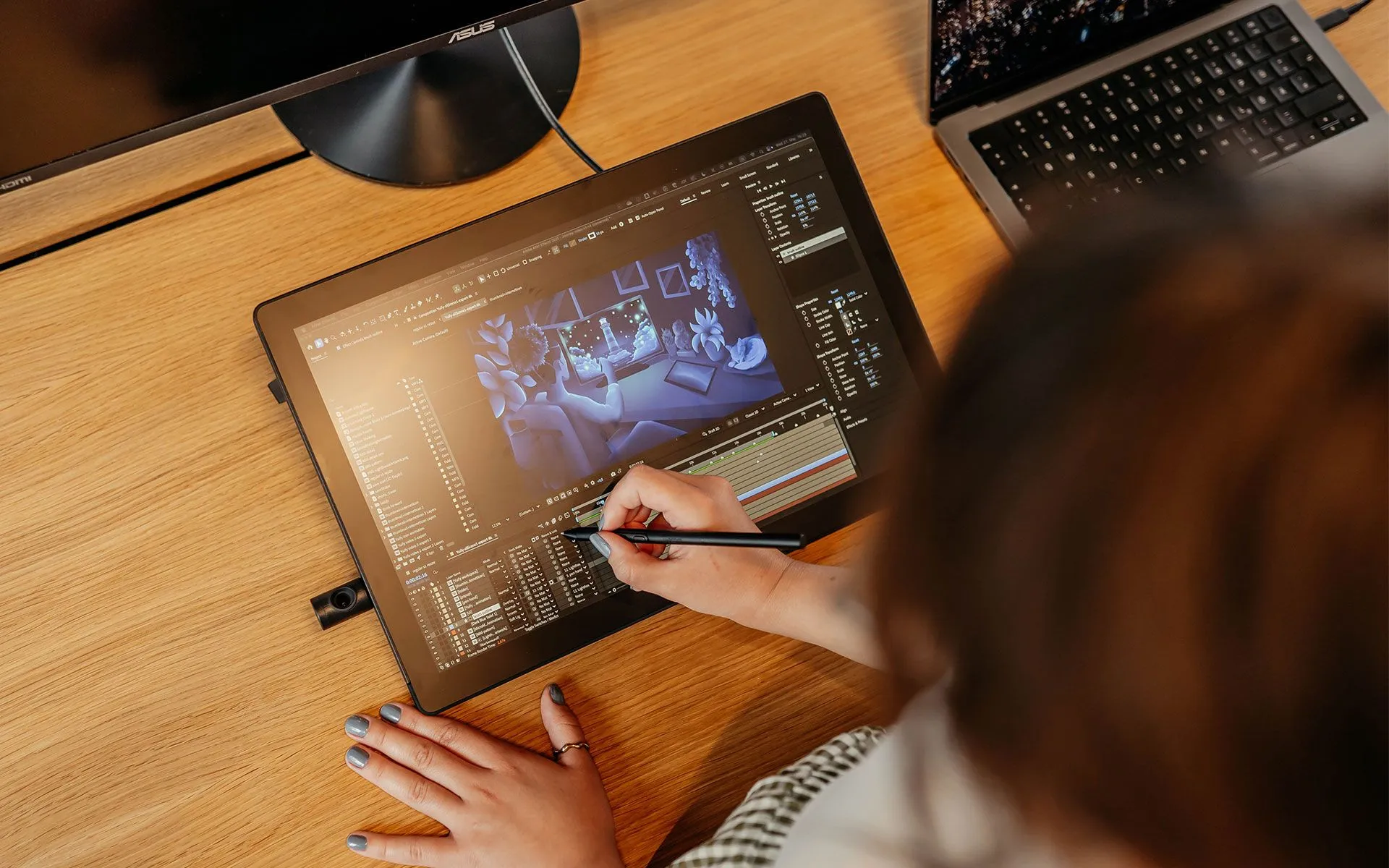 Wacom Cintiq 16 in use